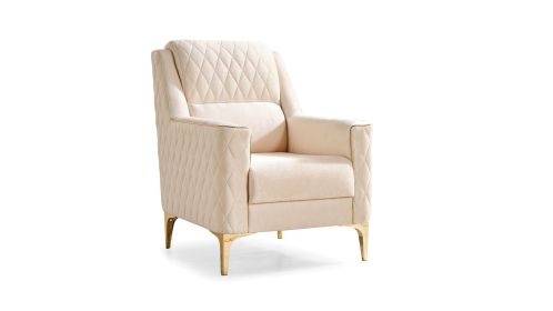 Luna Modern Style Chair in Ivory Luna Modern Style Chair in Ivory