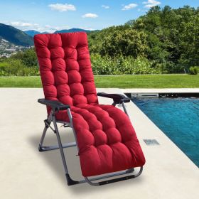 67x22in OR 71x22in Size Options Chaise Lounger Cushion Recliner (Option: 67x22x4in Pro Red) 67x22in OR 71x22in Size Options Chaise Lounger Cushion Recliner (Option: 67x22x4in Pro Red)